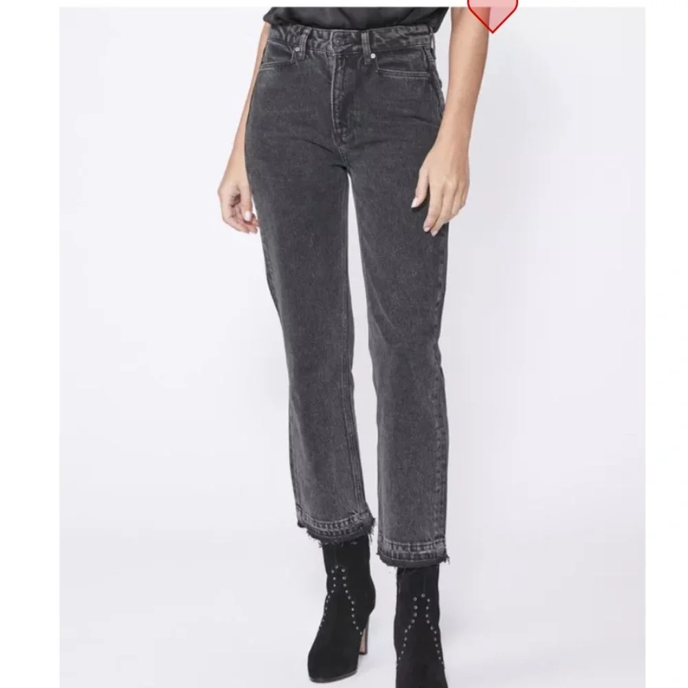 Paige Denim Sarah Straight Ankle Jeans Undone Hem Priscilla Deconstructed NWT - Picture 16 of 16